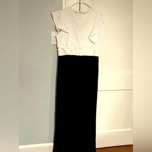 Ronni Nicole black and white pantsuit